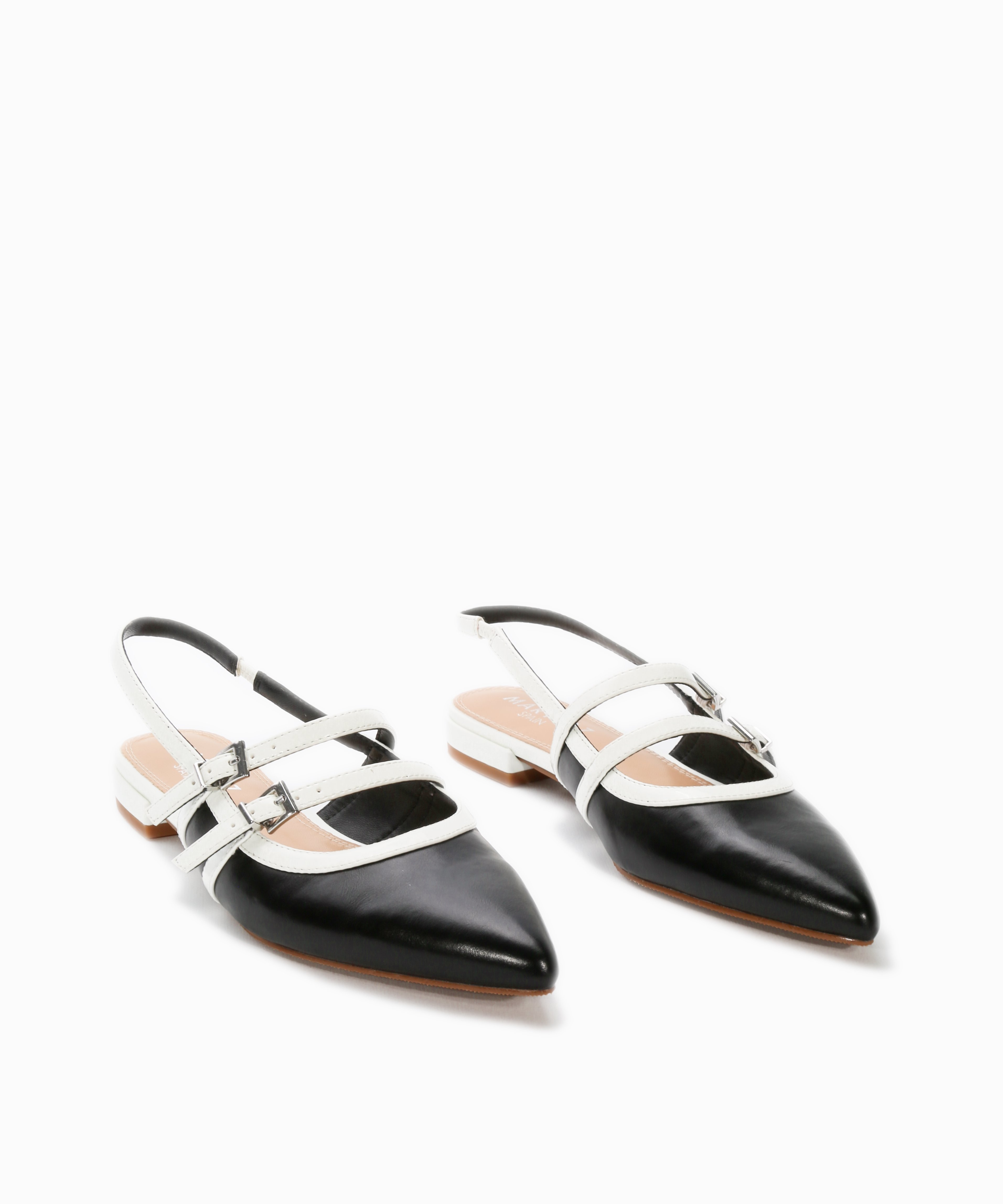 Zapatos planos destalonados hebillas image number null